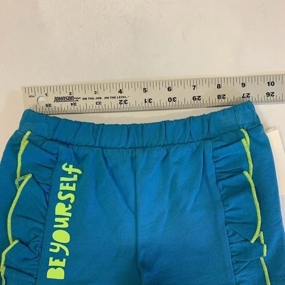 Open Edit Kids' Side Ruffle Shorts In Blue Cendre Be Yourself Size 3 NWT - Picture 9 of 12